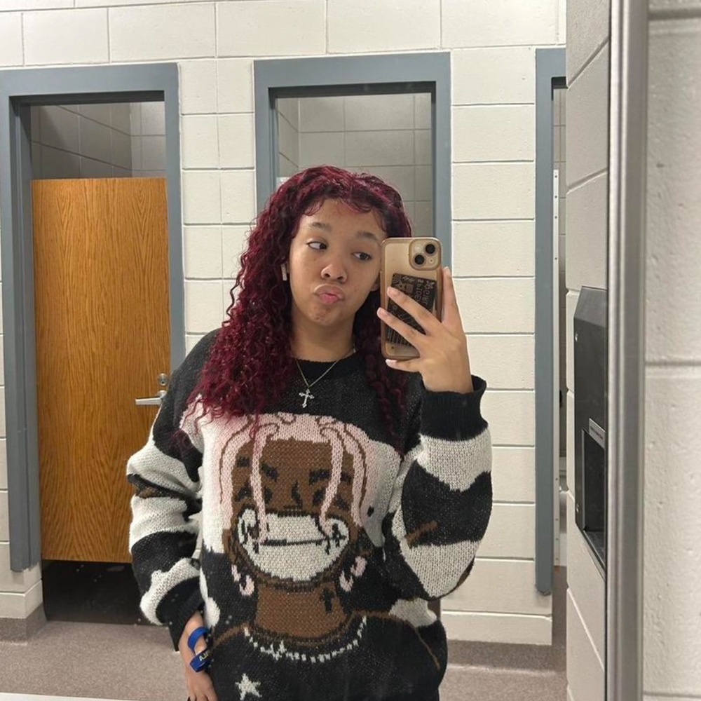 Black and White Graphic Sweater